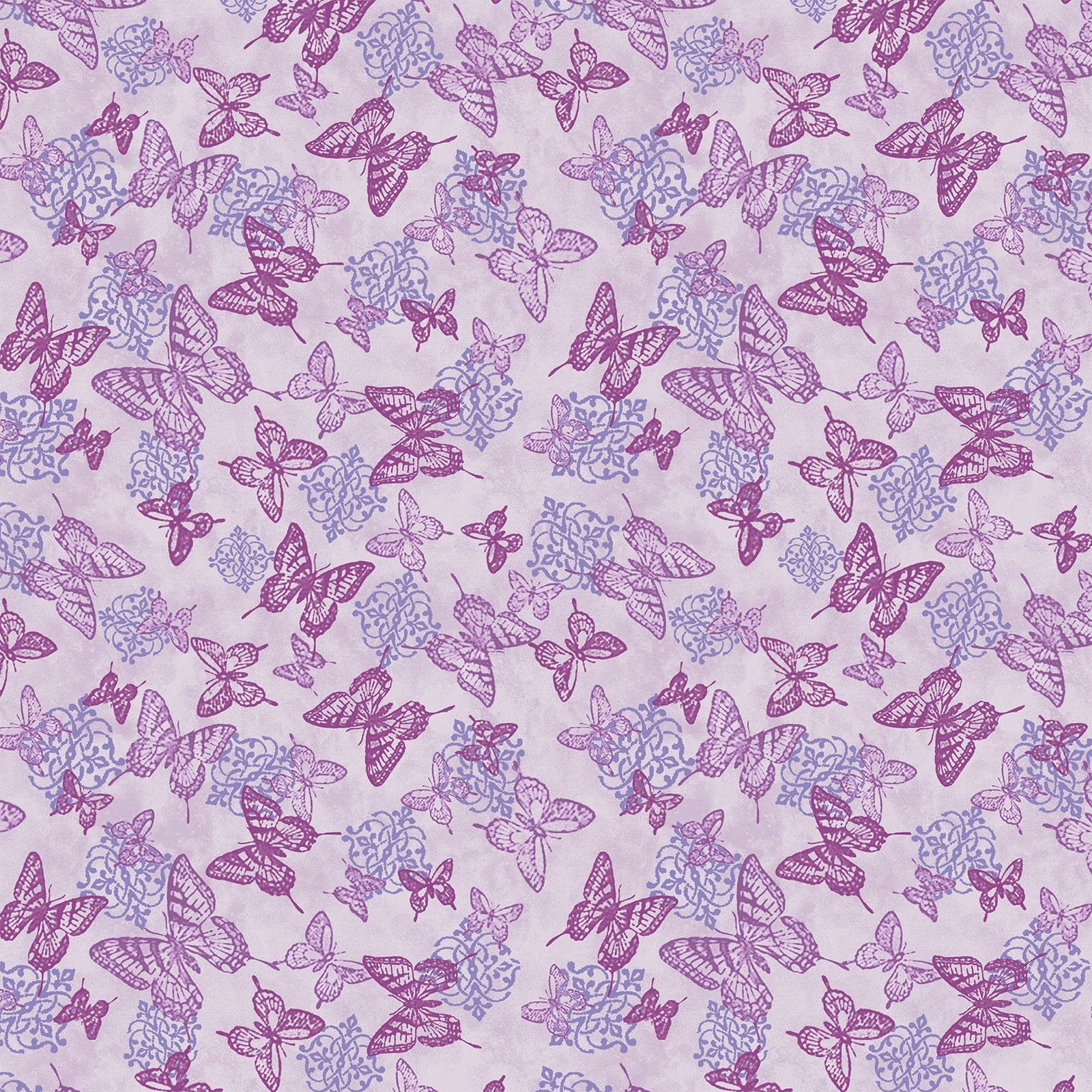 Cats N Quilts - Butterfly Medallion Fuchsia - Licence To Quilt