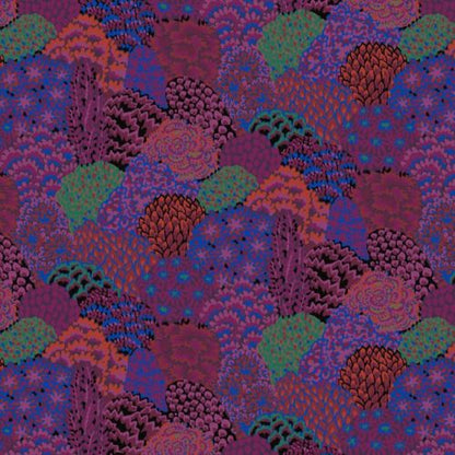 85 And Fabulous - Large Oriental Trees Maroon - Licence To Quilt